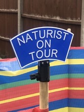 Naturist tour sign - naturist,