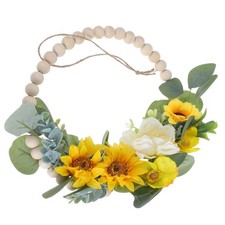  Couronnes de tournesols pour porte d'entrée : panneau de porte en bois à