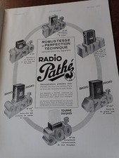 RADIO PATHE phono tsf tourne disque publicité papier ILLUSTRATION NOEL 1934 col