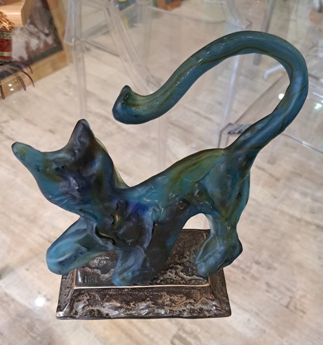 Yves lohe sculpture chat en - yves,