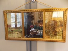 miroir ancien trumeau belle peinture vintage 74 cm sur 39 cm
