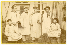 Peintres en blouse, à