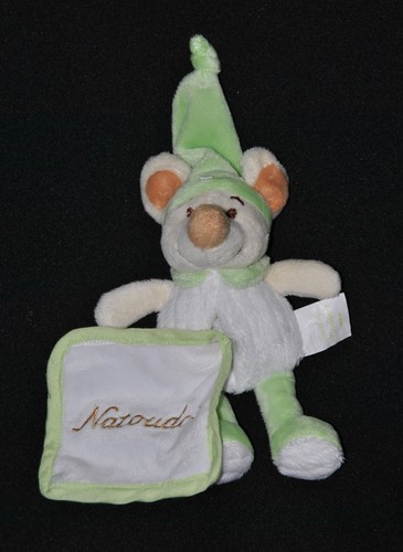 Peluche doudou souris vert - peluche,