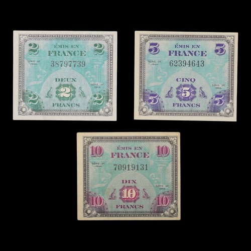 Lot billets drapeau - billets, 1944