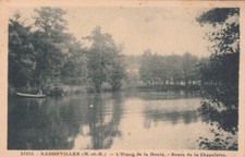 Carte postale ancienne MEURTHE-ET-MOSELLE BADONVILLER étang de la Meule timbrée