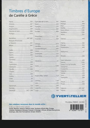 Catalogue yvert tellier - catalogue, et