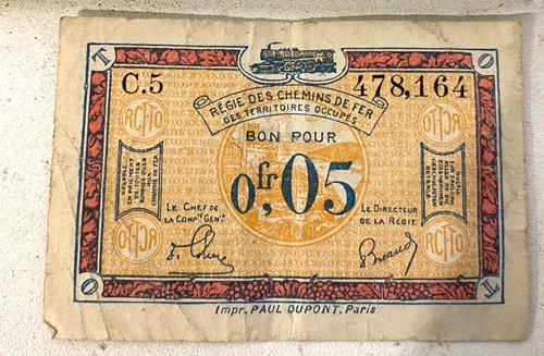 Ancien billet régie des - ancien,