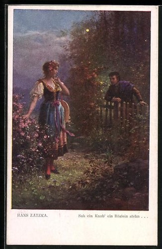 Carte postale artiste hans - carte,