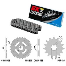 YAMAHA RD-DX 200 1975-1977 chaîne pignon couronne set 428 PBR EK2041