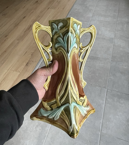 Superbe vase barbotine onnaing - superbe,