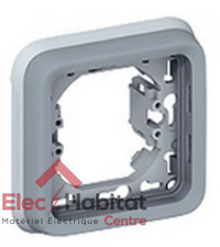 Support plaque étanche 1 poste Plexo composable IP55 - gris Legrand 069681