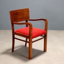 Chaise Vintage Design Bois Tissu Italie des Années 40-50 Originale