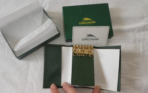 Porte clés cuir vert - clés, en