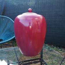 POT GINGEMBRE CHINOIS XIXe ROUGE SANG DE BŒUF 40cm XXL SIGNÉ - RARE