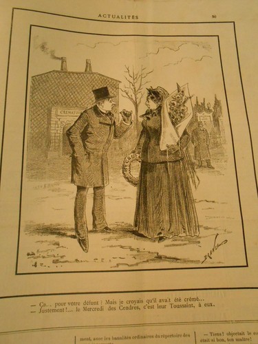 Caricature 1891 crématoire - 1891,