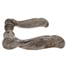 Poignée de Porte Art Nouveau Vieux Nickel Plaqué Floral Poignées 16.8mm 9er Vk