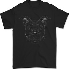 Américain Staffordshire Terrier Chien T-Shirt 100% Coton