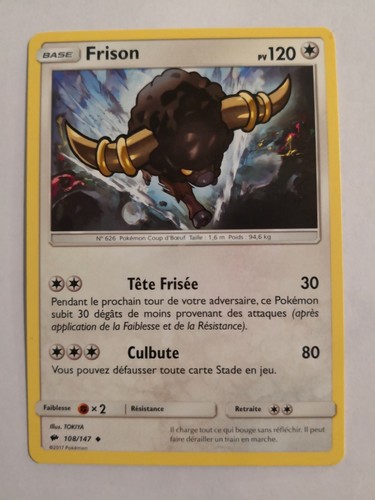 Carte pokemon frison 108 147 - carte,