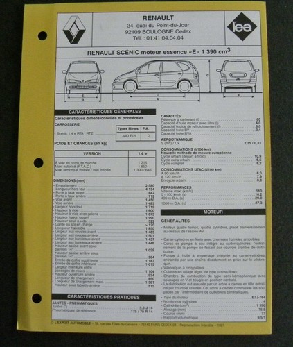Fiche technique automobile
