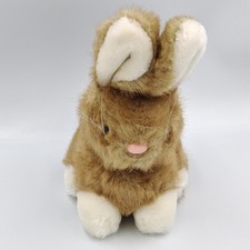Ancienne peluche lapin beige