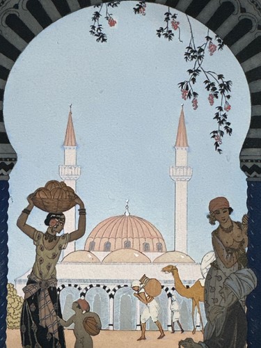 Ancienne lithographie pochoir