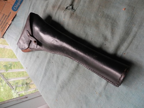 Leather flap holster for - , colt