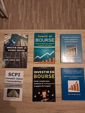 Lot 6 livres investissement bourse immobilier SCPI trading finance patrimoine
