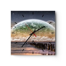 Horloge murale en verre