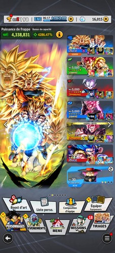 Compte dragon ball - ball, legends