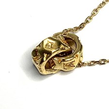 Collier Louis Vuitton oreiller nanogramme collier M00782 bijoux dorés LV auth...