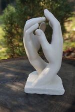 RE0022  C  FIGURINE STATUETTE STATUE LA CATHEDRALE RODIN LES MAINS COULEUR CREME