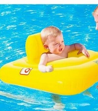 SWIM SAFE Bouée siège carrée gonflable jaune jusqu'à 18 mois