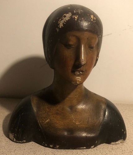 Ancien buste platre xixème - ancien,