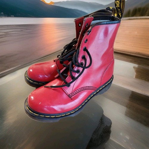 Martens 1460 red patent - w,