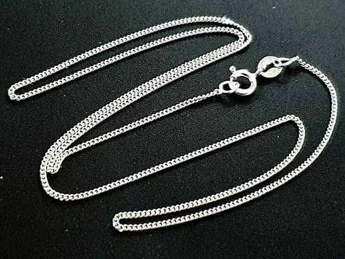 Collier chaîne curb argent - en,