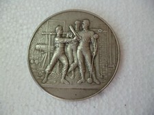 DEBUT XXème - MEDAILLE GYMASTIQUE - A BERTRAND - BRONZE ARGENTE - 5 CM