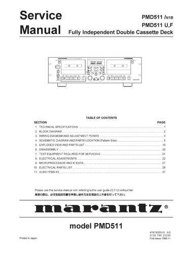 Service manuel instructions - service,
