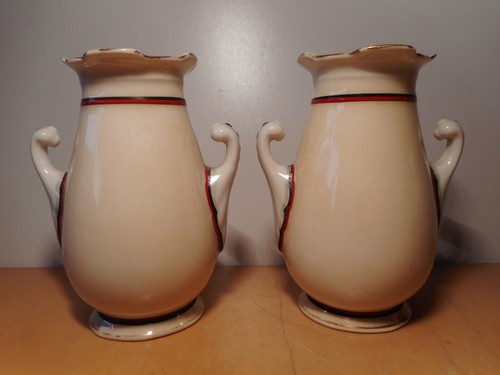 Paire vase ancien - , porcelaine