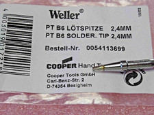 WELLER PTB6 PANNE A SOUDER TIP 310°C 2.4mm pour TCPS, TCP 12, TCP 24, FE 50M