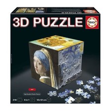 Puzzle 3D - EDUCA - Cube Art - 216 Pieces - 6 Puzzles de 36 Pieces - Défi Ludiqu