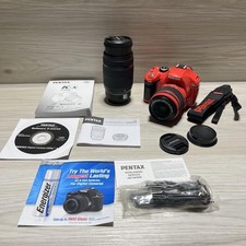 Appareil photo reflex numérique Pentax K-x rouge + objectifs zoom 18-55 mm et...