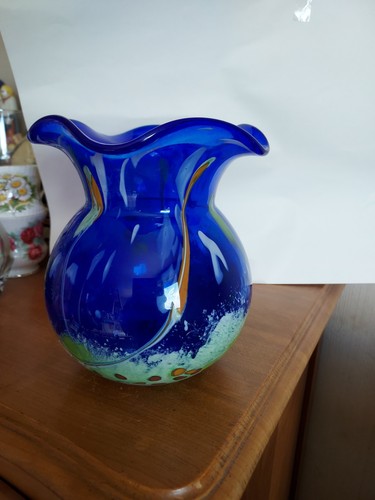 Vase verre soufflé - verre,