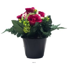 Pot de fleurs artificielles