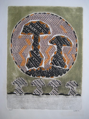 Louttre bissière gravure - louttre,
