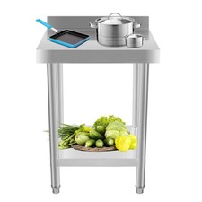 TABLE DE CUISINE, PLAN DE TRAVAIL AVEC REBORD EN INOX 60x60CM, IDEAL CUISINE,...