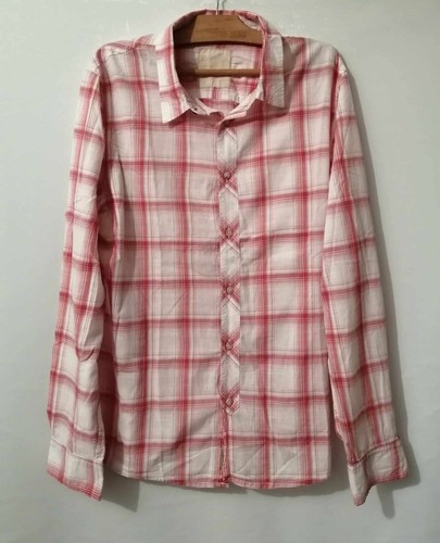Chemise blanche carreaux - , rouge
