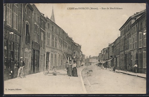 Cpa ligny barrois - cpa, rue