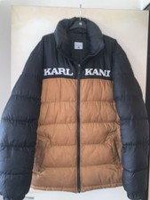 Doudoune Homme Karl Kani Noir Camel Logo Brodé Vintage Old School 2pac Shakur