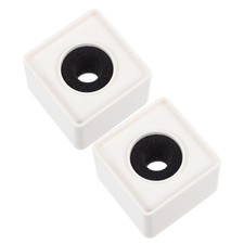 2PCS ABS Square Cube Entretien en forme de Microphone KTV Logos (Blanc)