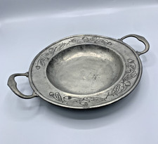 Plat rond ancien étain - plat,